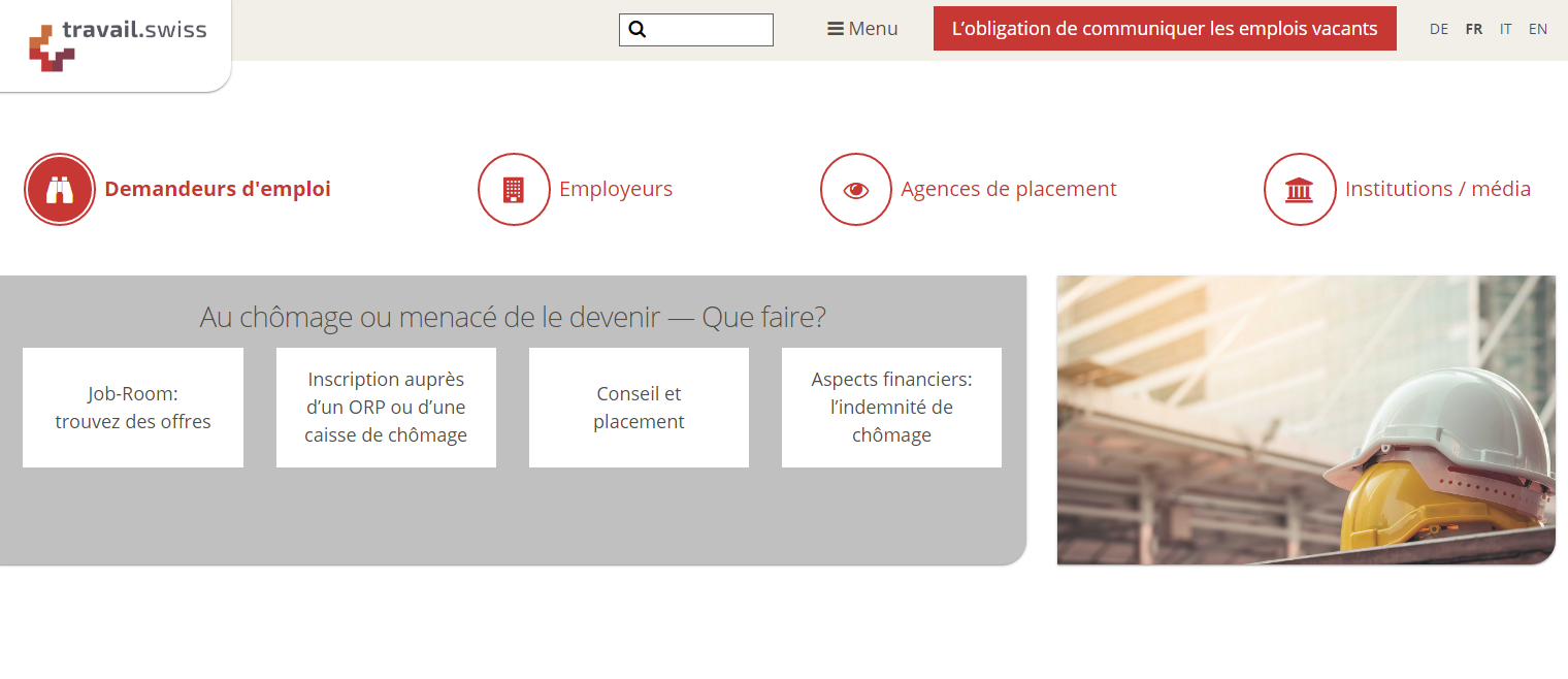 screenshot travail.swiss